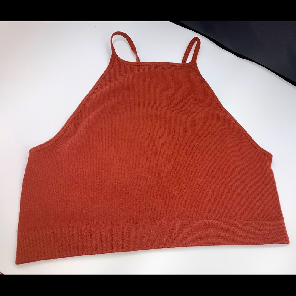 Bozzolo Brown Halter crop top.